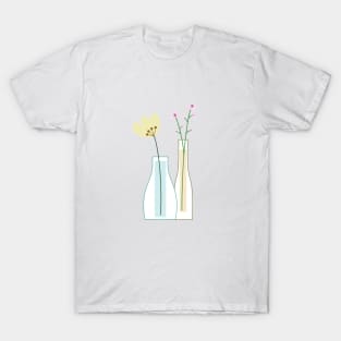 the flowers in the vases. T-Shirt